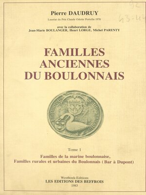 cover image of Familles anciennes du Boulonnais (1)